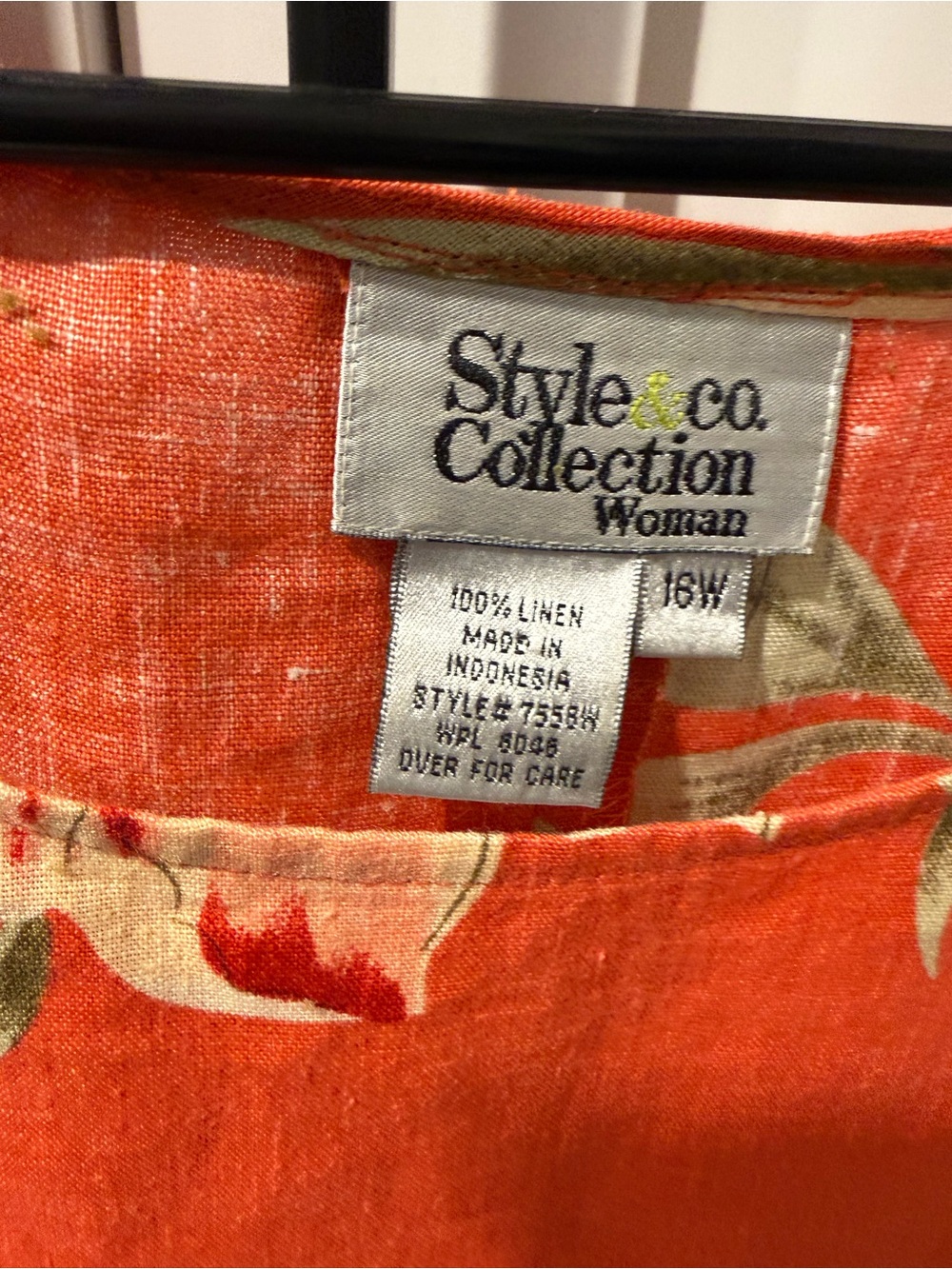 Style & Co. Coral Floral linen Sleeveless Maxi Dress - Picture 2 of 2